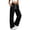 Black, variant on Women's Waffle Knit Wide Leg Sweatpants Drawstring Elastic High Waist Loose Fit Loungewear with Pockets Soft Casual Y2K Streetwear Trousers White