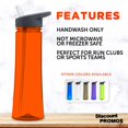 thumbnail image 2 of Plastic Bottles with Drink Spout 22 oz. Set of 10, Bulk Pack - Great for Gym, Hiking, Cycling, Camping, Backpacking, School - Orange, 2 of 5