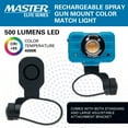 thumbnail image 2 of Master Elite Rechargeable Spray Gun Mount Color Match Light, 500 Lumen LED, CRI 95+ - Replicates Natural Sunlight, Illuminates Paint Surface Sprayed, Ensures Even Coverage - Automotive Repair Coating, 2 of 6
