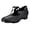Black, variant on Unisex PU Leather/Patent Ribbon Tie Tap Shoe Dance Shoes for Women Dance Shoes
