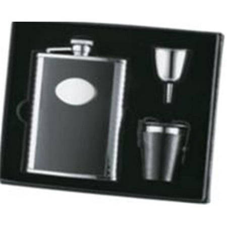 

Visol Tux Ribbed Design Leather 6oz Deluxe Flask G