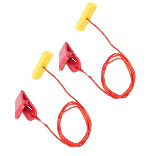 Llave 2 Uds. Interruptor De Parada De Emergencia Para Cinta De Correr 53x16mm Llave De Seguridad Para Cinta De Correr De Doble Inserción Rectangular Con Abrazadera