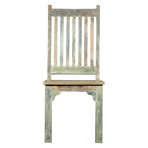 Farmhouse Style Slatted Solid Wood Dining Chair