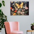 thumbnail image 3 of Pratyus Flowers Butterflies Art Nouveau Canvas Wall Decor for Home Living Room Bedroom Kitchen Bathroom Office Hotel Salon Condo Bar Mediation Ready To Hang Room Decor 16x12in, 3 of 6