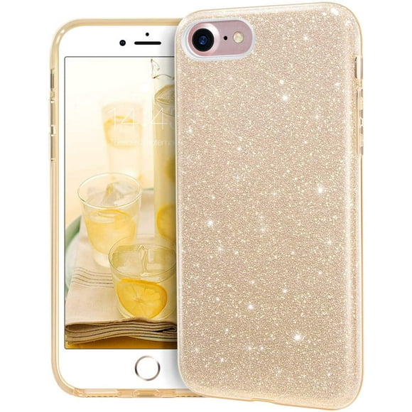 MATEPROX Étui iPhone SE 2020, Étui iPhone 8, Étui iPhone 7 Pailletée Scintillante Mignonne pour Filles Femmes Protectrice pour 4.7 Pouces