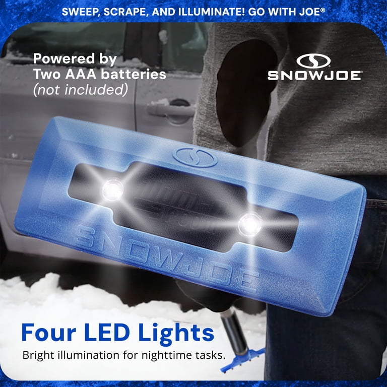 Snow Joe Illum-n-Broom 4-in-1 Car Removal Tools: Telescopic Brush