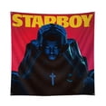thumbnail image 1 of Tapestry Weeknd, diseño de bandera de Starboys, 90 x 90 cm, poliéster, 1 of 1