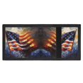 thumbnail image 4 of FUIALDOLG Polyester Kids Trifold Wallet with Compact Lightweight Children's Wallet for Travel, Painted American Flag Design Teen Wallet, 4 of 6