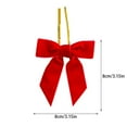 thumbnail image 3 of 24Pcs Christmas Velvet Bow Decoration, Christmas Tree Pendant Bow Accessories Velvet Ribbon Red Bows for New Year Xmas Gif, 3 of 9
