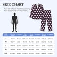 thumbnail image 4 of Naloa Pink Groovy Disco Ball Men’s Pajamas Set - Long Sleeve Button Down Sleep Shirt and Pajama Bottoms Sleepwear Set-X-Large, 4 of 7