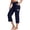 Navy-580427BB, variant on Hearthz Women's Plus Size Capris High Waisted Wide Leg Cropped Yoga Pants Soft Comfy Lounge Yoga Capris with Pockets for Women Navy L