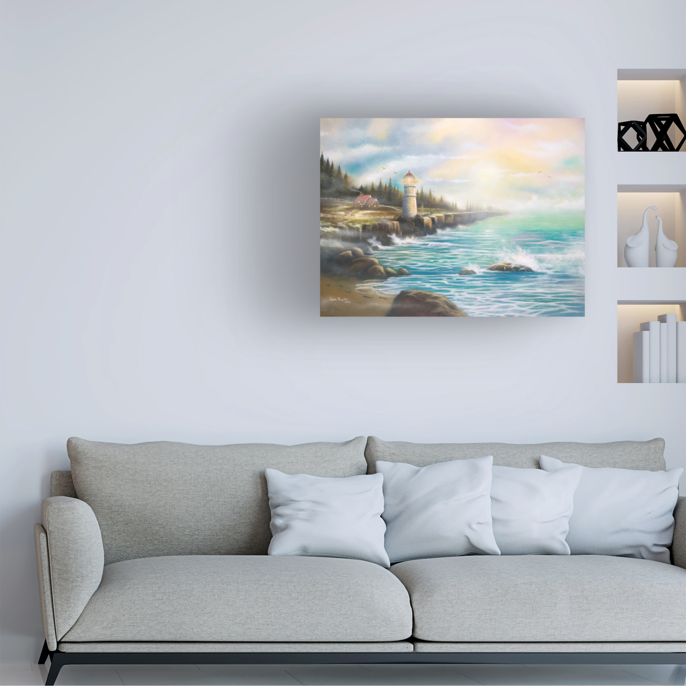 Trademark Fine Art 'Light On The Water' Canvas Art by Geno Peoples