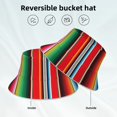 thumbnail image 2 of Balery Mexican Serape Blanket Stripes Sombreros para el sol para hombre y mujer, sombrero de pescador con UPF 50+, 2 of 6