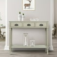 thumbnail image 3 of Urbanest Modern Burlington Console Table with 3 Drawers (Solid Wood, Roast Oyster), 3 of 8