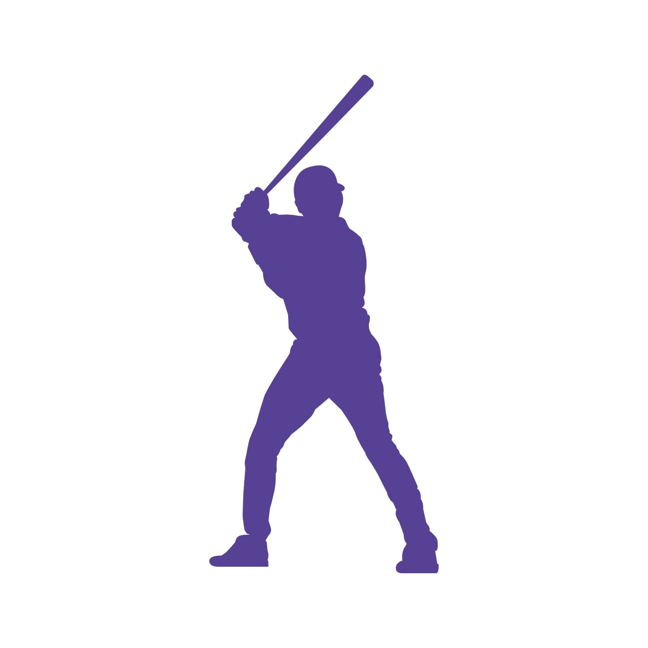 Baseball Batter Sticker Decal Die Cut Self Adhesive Vinyl