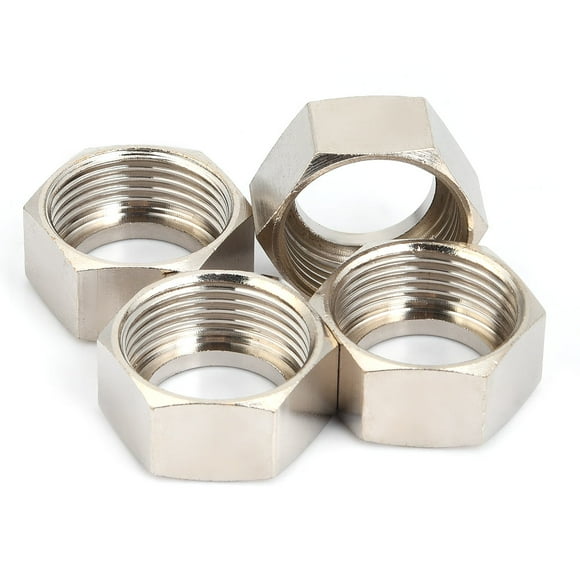 Pipe Nut Corrugated Pipe Nut 4pcs Bellows 3/4inch 3/4" Hex Nuts For Water Heater Corrugated Hose 20mm 4pcs Copper Plating