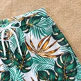thumbnail image 4 of PatPat Boy's Dark Green Tropical Family Matching Swimming Trunks, Size 6 to 7 years, 4 of 7