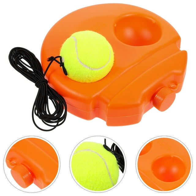 OULII 1Set Tennis Trainer Rebound Ball Orange Plastic Tennis Training Equipment for Practicing