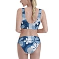 thumbnail image 3 of Picia Flower Women's High Waisted Bikini Scoop Neck Swimsuit Two Pieces Bathing Suit-Small, 3 of 8