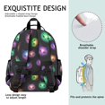 thumbnail image 5 of Galaxy Cat Head Black Pattern Cute School Backpack Bag for School with Padded Back and Adjustable Shoulder Straps 15.25"x11.5"x5.25", 5 of 5