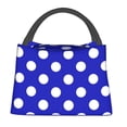 thumbnail image 1 of Easygdp Blue And White Polka Dot Bolsa de Almuerzo Insulada Reutilizable, Bolsa de Mano y Bandolera para Oficina, Trabajo, Viajes, 1 of 6