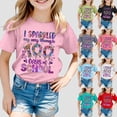 thumbnail image 2 of YUEHUA Kids Little Boys Girls 100 Days of School Shirt Short Sleeve Funny Graphic Letters Print Celebration Top, 2 of 5