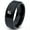 Black Bevel Polish Tungsten, variant on Tungsten Alaska The Last Frontier State Mountain Band Ring 8mm Men Women Comfort Fit Black Dome Polished