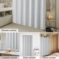 thumbnail image 6 of Shower Curtain Blue Stripes Bathroom Curtains with Hooks, Waterproof Fabric White Lines Lines Bath Shower Curtains Set for Bathroom Bathtubs Decor 36x72 Inch, 6 of 9