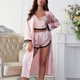 thumbnail image 3 of Camisón Gibobby Lencería Satén Chemise Sexy 3 piezas rosa XL, 3 of 4