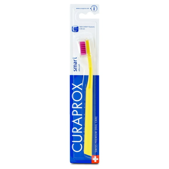 Curaprox SMART Brosse à Dents Ultra Douce pour Enfants et Adultes (Couleurs Variables)