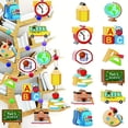 thumbnail image 4 of Back to School Wooden Hanging Ornaments, 24Packs Colorful Print for Classroom Decor B, 4 of 6