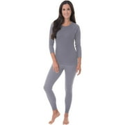 Women's Waffle Thermal Crew Top and Pant - 2 Piece Set
