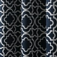 thumbnail image 3 of Sun Zero Barnett Trellis Blackout Grommet Curtain Panel, 40"X95", Navy, 3 of 9