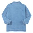 thumbnail image 3 of DHFJKG Casual Denim Jacket Solid Color Unisex Fall Long Sleeve Turndown Collar Button Front Pocket Outerwear Coat For Daily Streetwear Trendy Coat, 3 of 3
