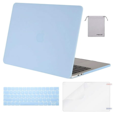 Mosiso MacBook Pro 13 Case 2019 2018 2017 2016 Release A2159/A1989/A1706/A1708, Plastic Hard Shell with Keyboard Cover with Screen Protector with Storage Bag Compatible Newest Mac Pro 13 Inch, Airy