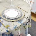 thumbnail image 3 of Blue Spring Floral Round Tablecloth 60 Inch - Summer Botanical Waterproof Fabric Table Cloth Protector, Flowers Vintage Tablecloths Washable Table Cover for Kitchen Banquet Coffee Table, 3 of 6