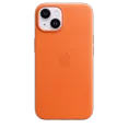 thumbnail image 2 of Genuine Apple Leather Case for iPhone 14 Leather Case Skin Cover W/MagSafe Orange, 2 of 5