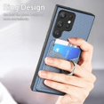 thumbnail image 7 of Phone Case for Samsung Galaxy S23 Ultra 5G Wallet Cover with Screen Protector Slim Ring Stand Credit Card Holder Magnetic Leather Cell Accessories S23Ultra 23S S 23 23Ultra 6.8 inch Women Men Blue, 7 of 7