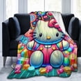 thumbnail image 6 of Hello Kitty Blanket, Super Soft Throw Blanket, Cozy Flannel Blankets For Boys Girls, Warm Blankets For Couch Sofa Bed, 80"X60", 6 of 9