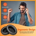 thumbnail image 2 of Almohadillas compatibles con auriculares Bose QuietComfort 35 (QC35) y Bose Quiet Comfort 35 II (QC35 II) con cuero proteico y espuma viscoelástica, duraderos y cómodos (negro) BANYUO Electrónica, 2 of 3