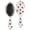 Pug and Circles White Pattern, variant on Pug and Circles White Pattern Brush, Detangling Hair Brush, Paddle Styling Brush, Smooth Handle Gifts for Wet Dry Hair Styling