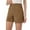 Brown, variant on YUEJUIR Shorts Women Stretch Twill Shorts Summer Stretchy Jean Shorts Casual Chino Shorts High Waist Denim Shorts Shorts Womens Shorts Dressy Casual Dress Shorts for Women (Brown,L)