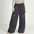 thumbnail image 6 of GEWSEY Wide Leg Baggy Sweatpants for Women Men Dachshund Embroidery Drawstring Sweat Pants Trendy Athletic Pants Clothes (Dark Gray, XL), 6 of 7