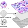 thumbnail image 5 of Purple Butterfly Lavender Pattern Bathroom Rugs Sets 3 Piece,Toilet Cover Set,Absorbent Non Slip Bathroom Mats Sets with U-Shaped Contour Rug Toilet Rug Set, 5 of 5