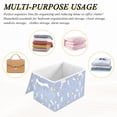 thumbnail image 6 of Yayeee Collapsible Storage Bin with Lid Fabric Closet Decorative Basket with Handles, Blue Cartoon Rabbit Pattern, 6 of 7