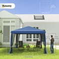thumbnail image 3 of Outsunny 10' x 10' Pop Up Canopy Tent Gazebo with Removable Mesh Sidewall, 3 of 10