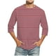 thumbnail image 1 of Camisas de Manga Larga para Hombres Imprimir Casual Cuello Redondo Blusa de Manga Corta, Camisas de Lino para Hombres, 1 of 4