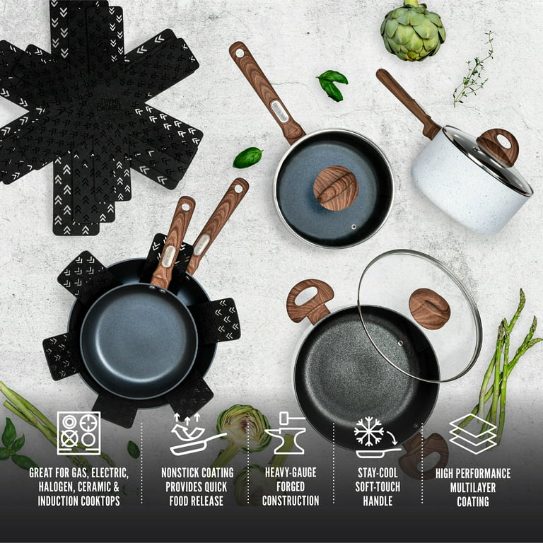 Thyme & Table Non-Stick Pots and Pans 12-Piece Cookware Set pots and pans  set cooking pots set