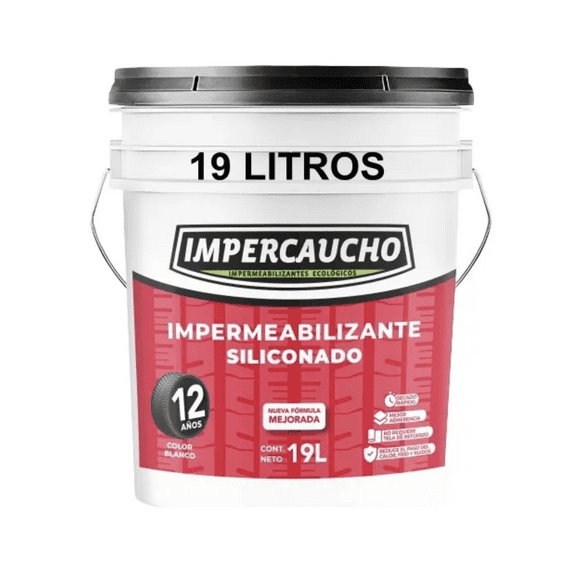 Impermeabilizante Impercaucho 12años Original Fibratado 20m2 Terracota