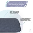 thumbnail image 4 of Cojín Soporte para Silla Color Azul Memory Foam Cojín Soporte Lumbar, 4 of 7